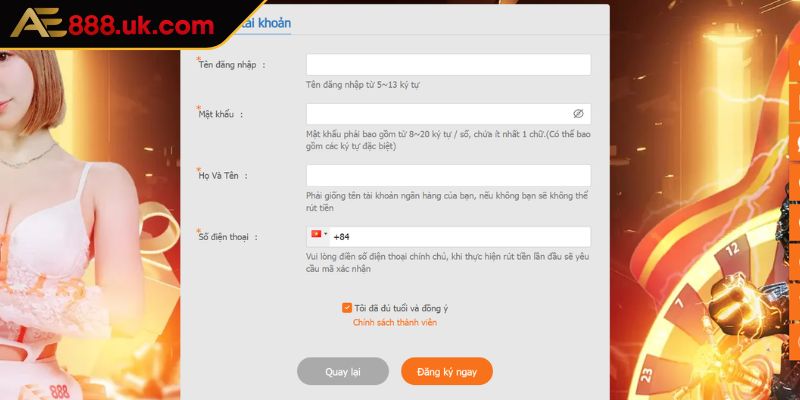 Đăng ký trên điện thoại