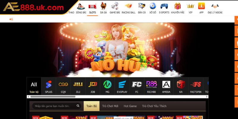Khuyến mãi 100% cho sảnh slot