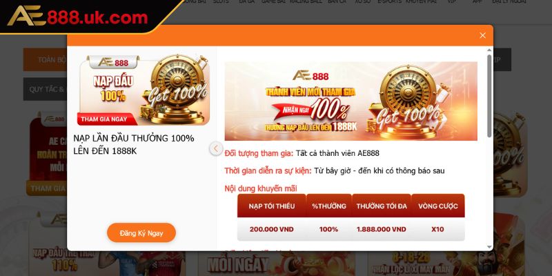 Khuyến mãi 100% nạp đầu