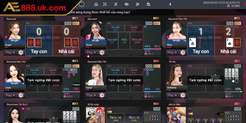 Những trò chơi casino đáng trải nghiệm nhất tại sảnh AE Gaming